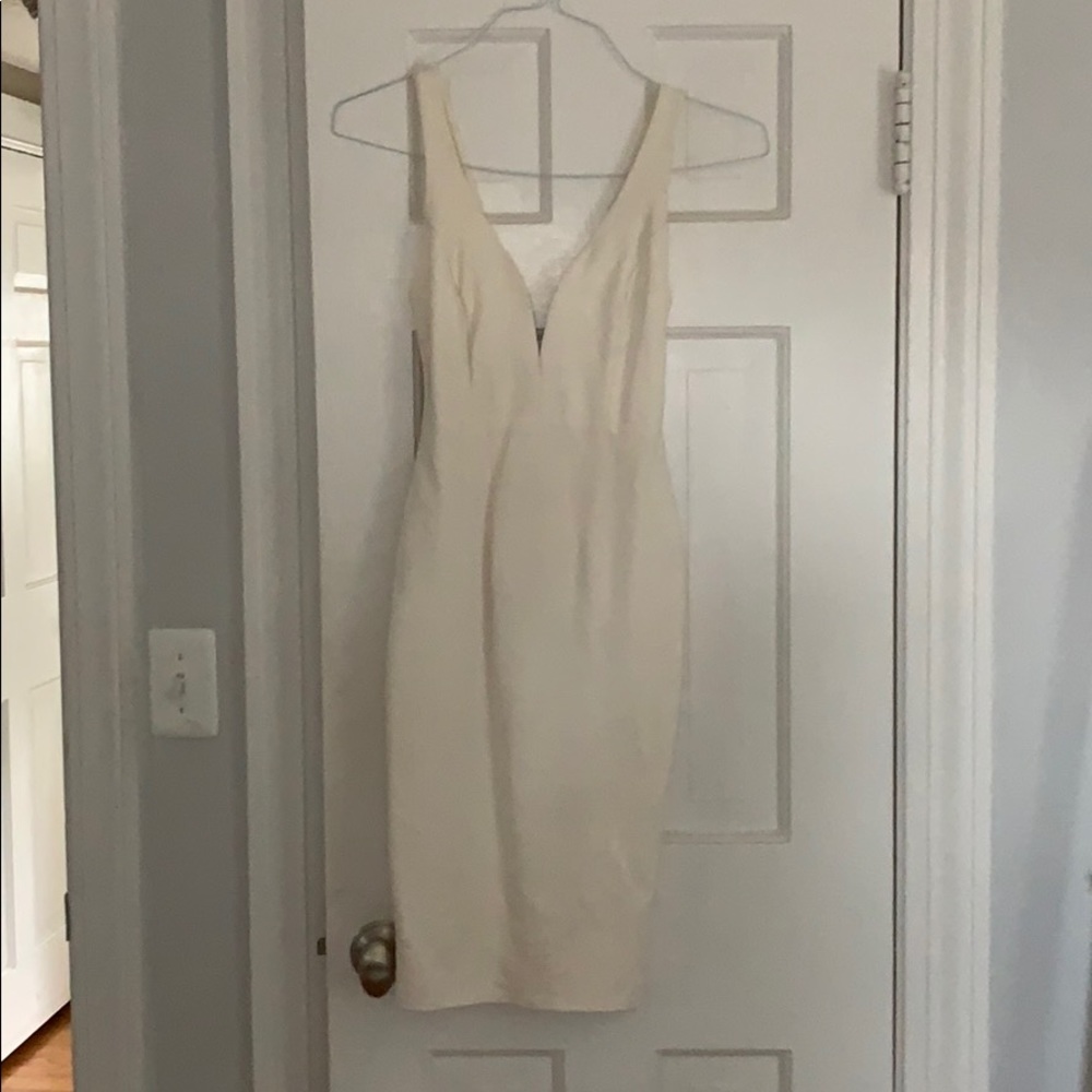 Off white fitted dress